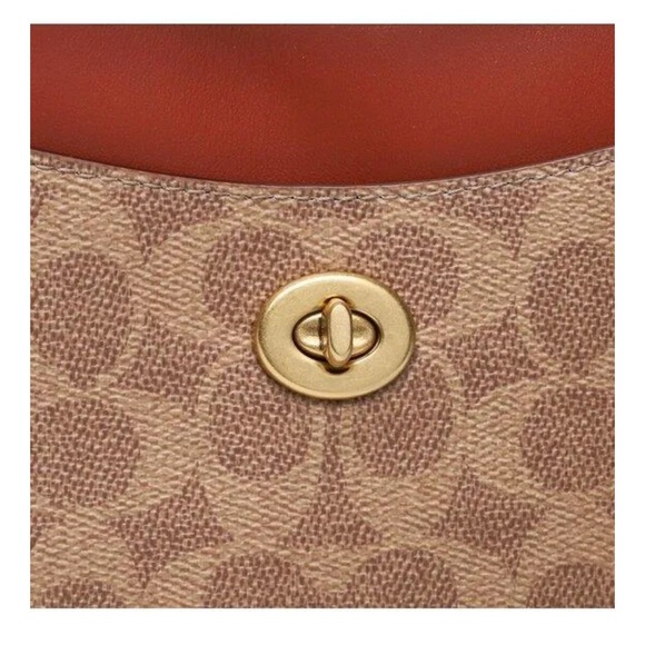 NWT COACH 'chaise 19' Shoulder Bag - Tan Rust - Picture 5 of 10
